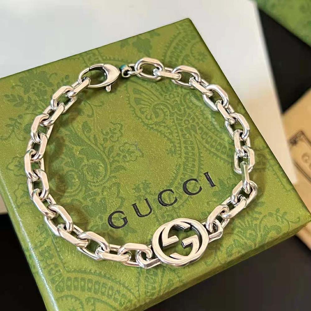 Gucci Women Interlocking G Bracelet in 925 Sterling Silver (2)