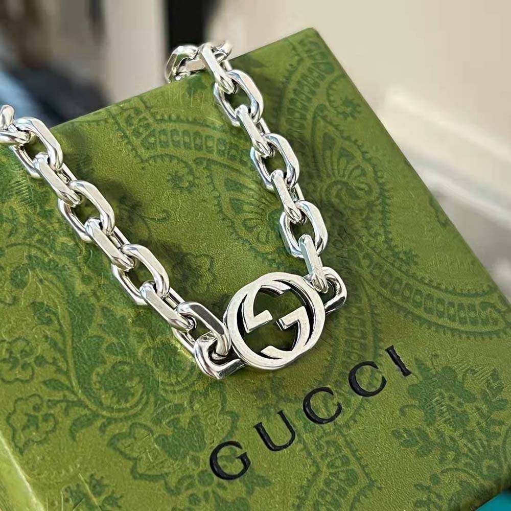 Gucci Women Interlocking G Bracelet in 925 Sterling Silver (4)