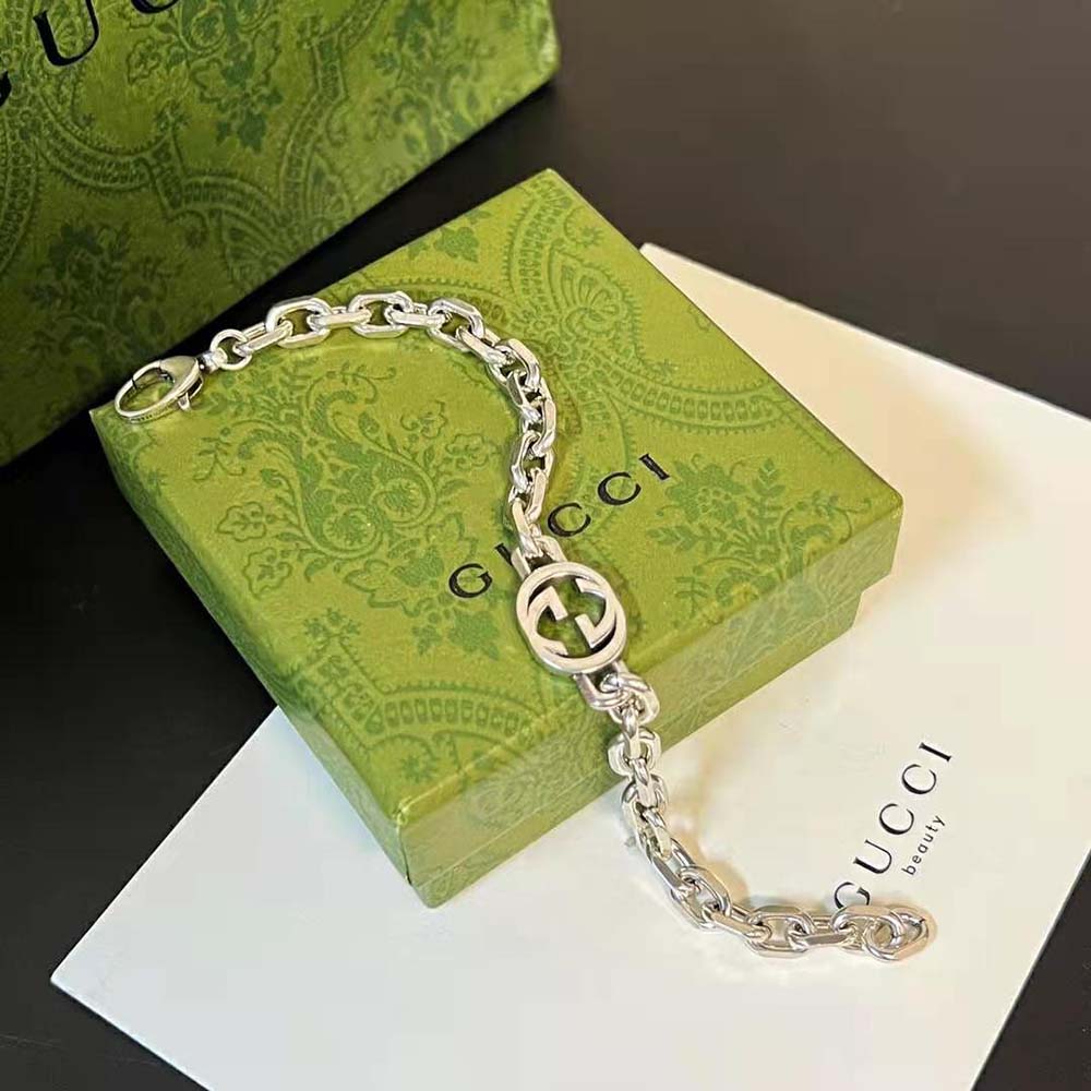 Gucci Women Interlocking G Bracelet in 925 Sterling Silver (5)