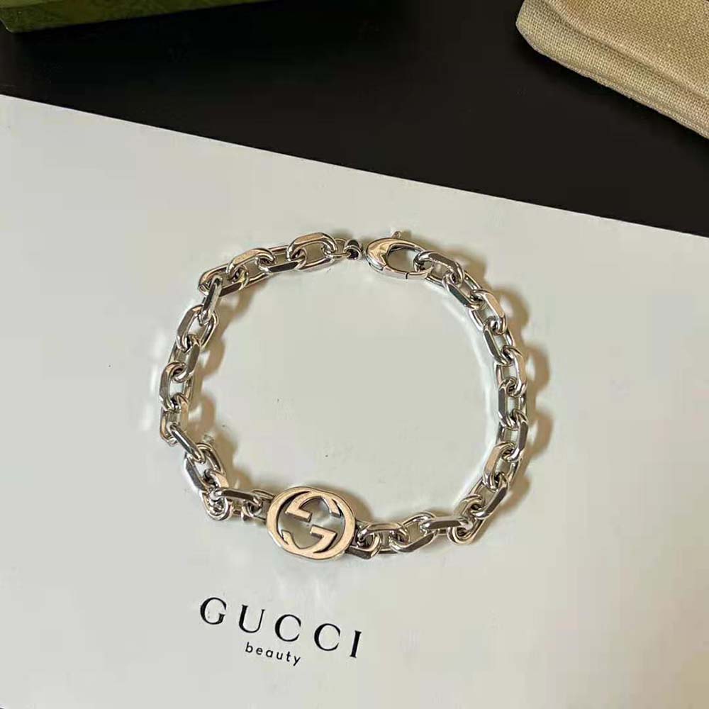 Gucci Women Interlocking G Bracelet in 925 Sterling Silver (6)
