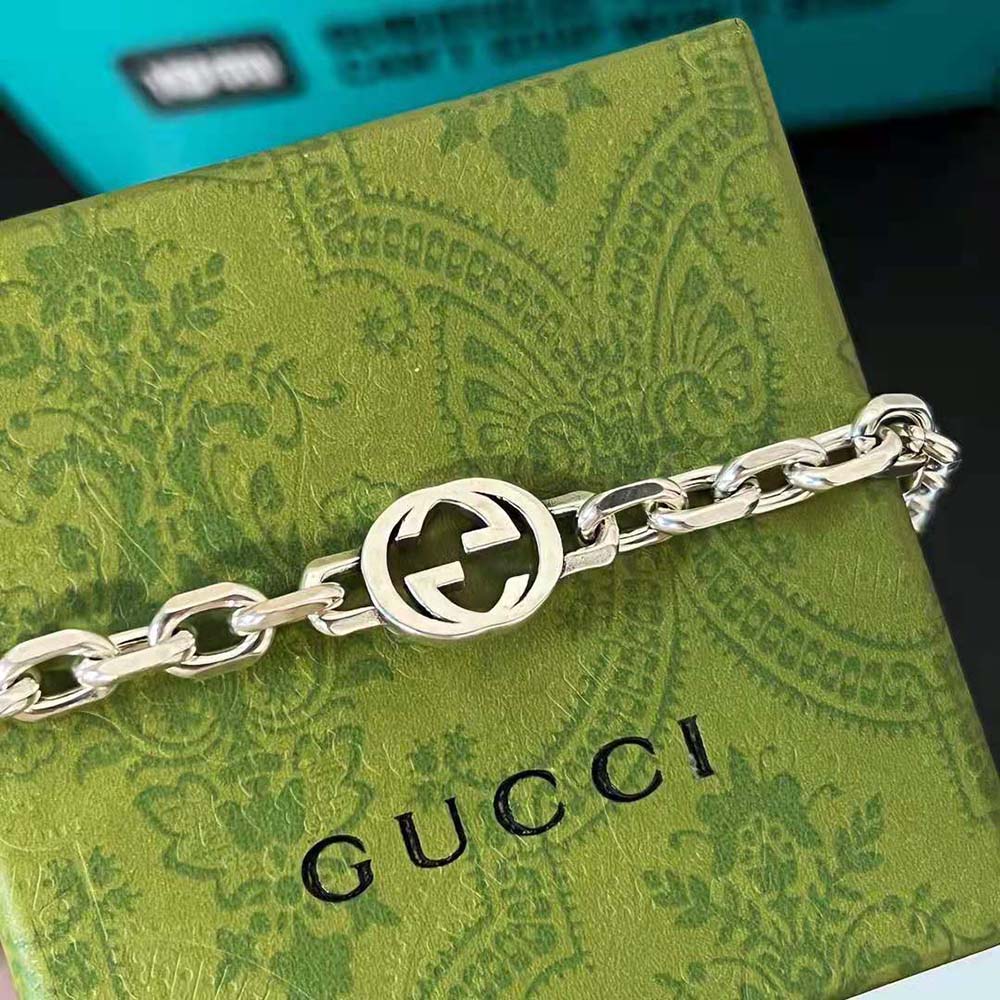 Gucci Women Interlocking G Bracelet in 925 Sterling Silver (7)