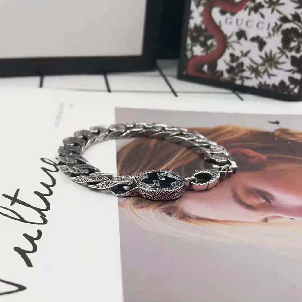 Gucci Women Interlocking G Chain Bracelet in Silver (4)