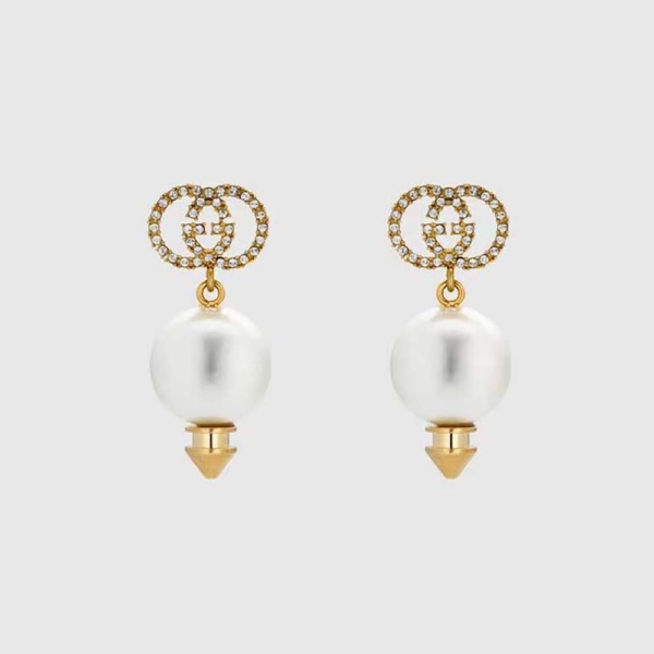 Gucci Women Interlocking G Earrings with Pearl (1)