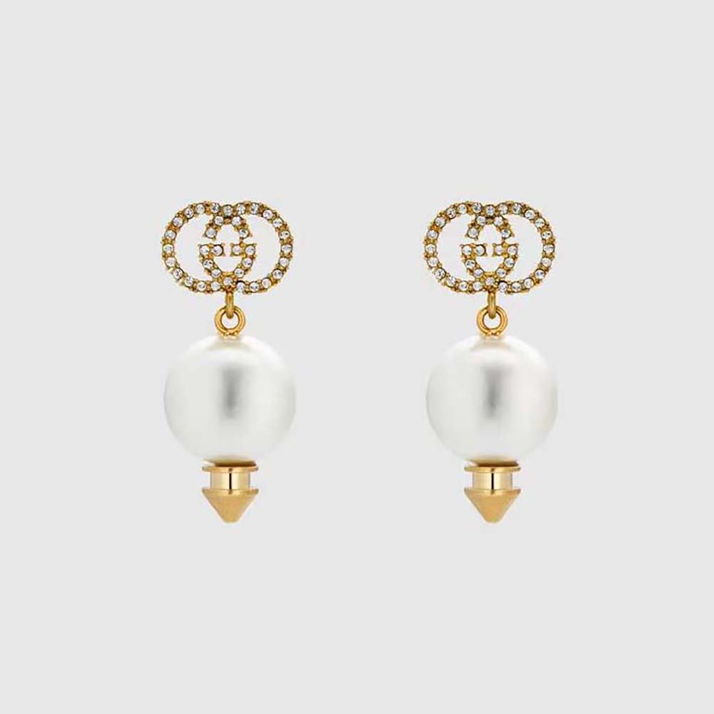 Gucci Women Interlocking G Earrings with Pearl