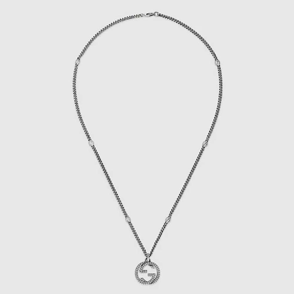 Gucci Women Interlocking G Necklace in Silver (1)