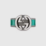 Gucci Women Ring with Interlocking G in Silver