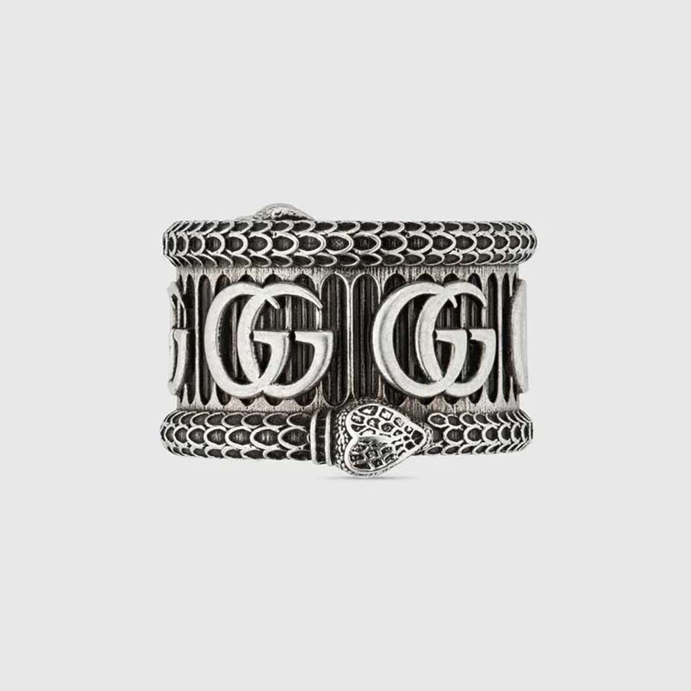 Gucci Women Silver Ring with Double G in Silver
