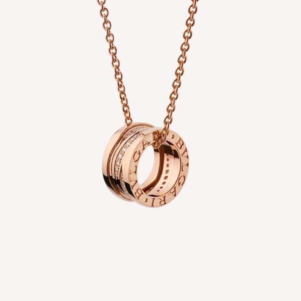 Bulgari B.zero1 Design Legend Necklace with 18 kt Rose Gold Pendant Set (1)