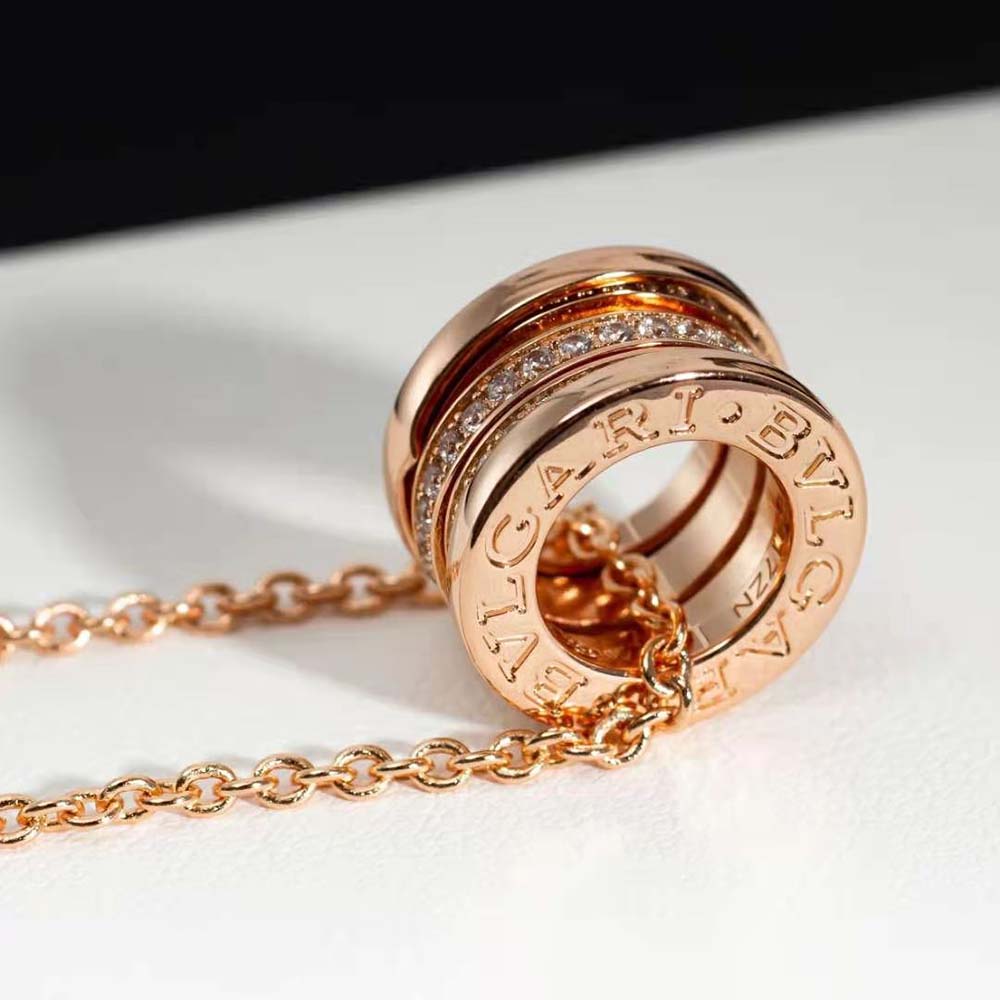 Bulgari B.zero1 Design Legend Necklace with 18 kt Rose Gold Pendant Set (5)