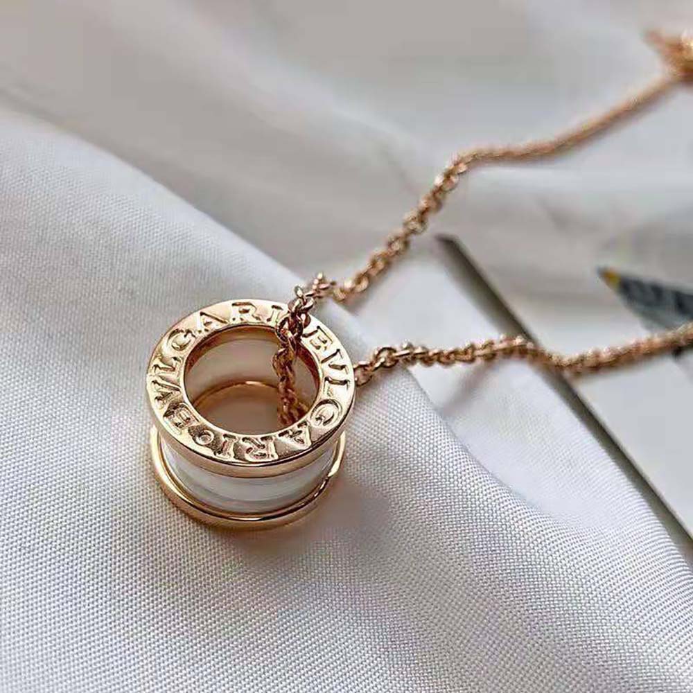 Bulgari B.zero1 Necklace with 18 kt Rose Gold Chain (6)