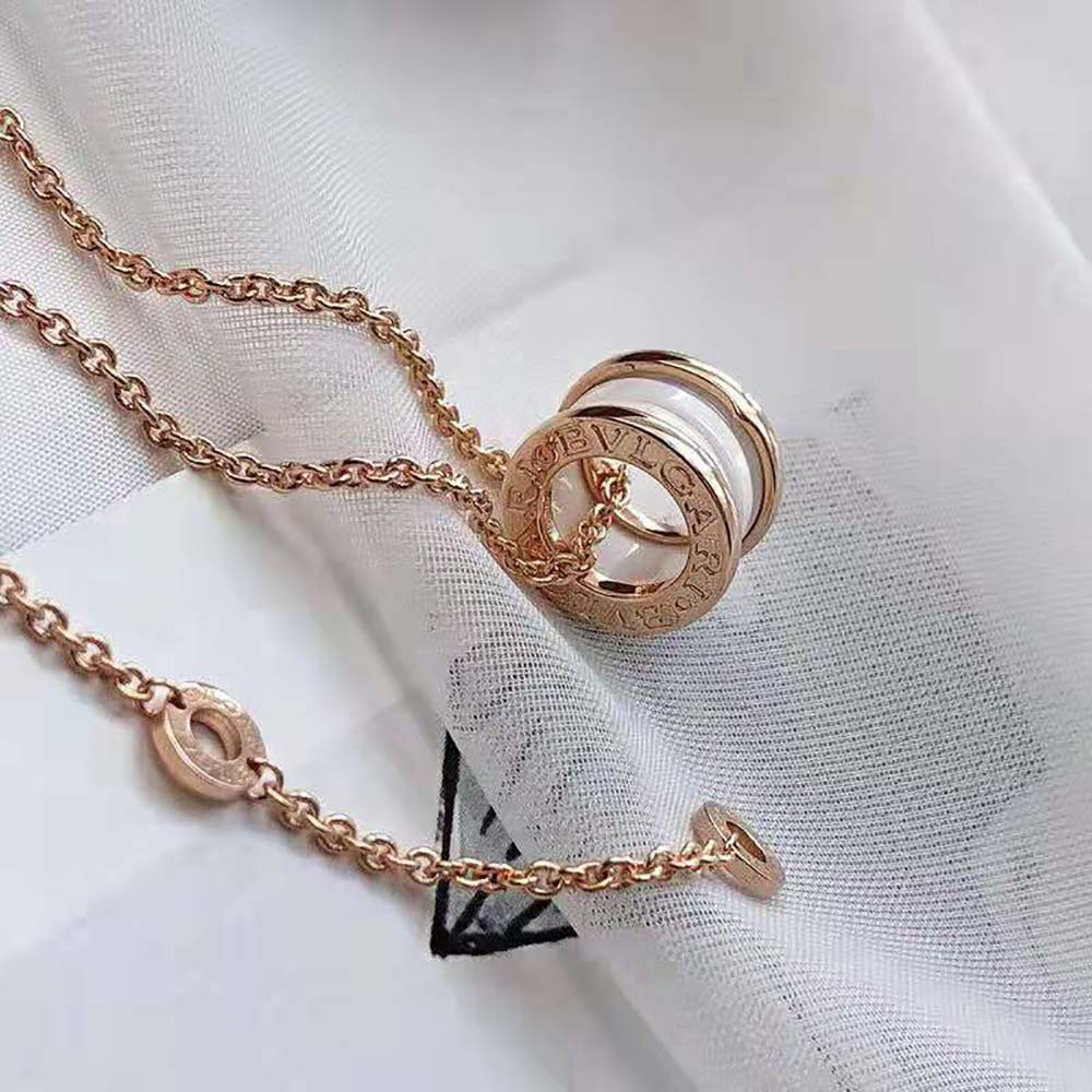 Bulgari B.zero1 Necklace with 18 kt Rose Gold Chain (8)