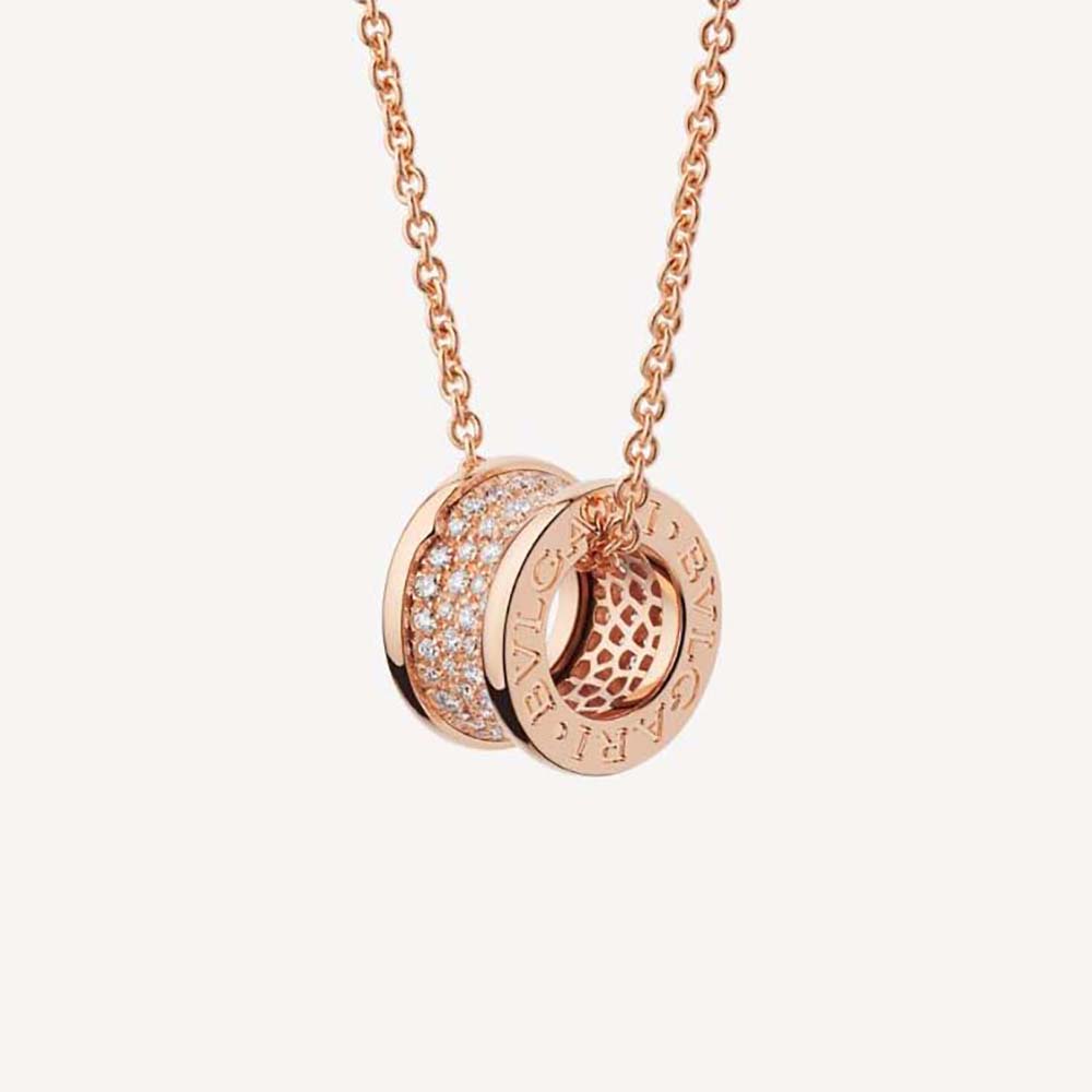 Bulgari B.zero1 Necklace with 18 kt Rose Gold Chain and 18 kt Rose Gold Pendant Set