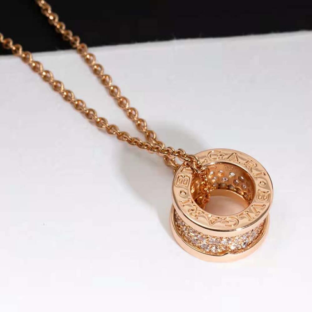 Bulgari B.zero1 Necklace with 18 kt Rose Gold Chain and 18 kt Rose Gold Pendant Set (3)