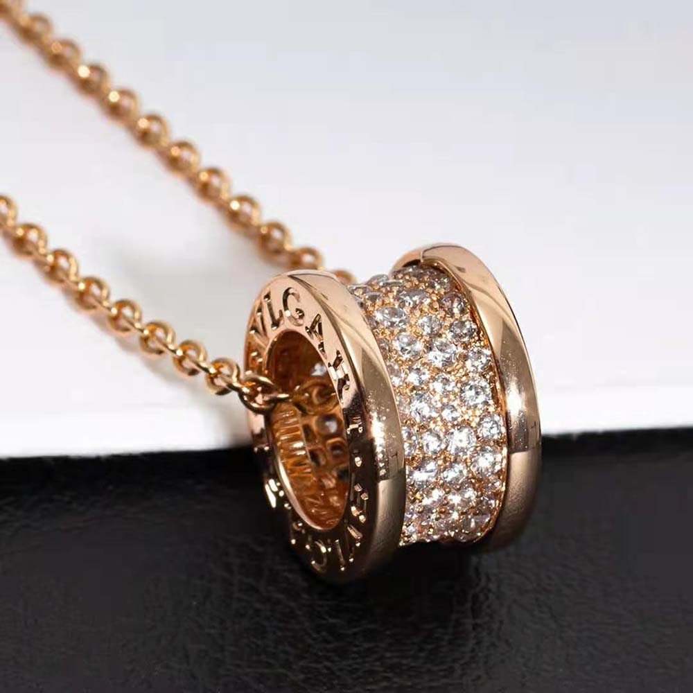 Bulgari B.zero1 Necklace with 18 kt Rose Gold Chain and 18 kt Rose Gold Pendant Set (4)