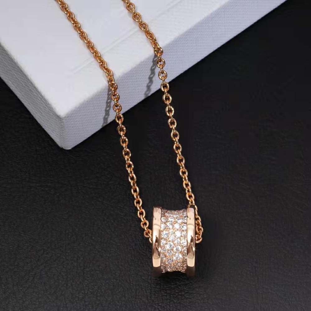 Bulgari B.zero1 Necklace with 18 kt Rose Gold Chain and 18 kt Rose Gold Pendant Set (6)