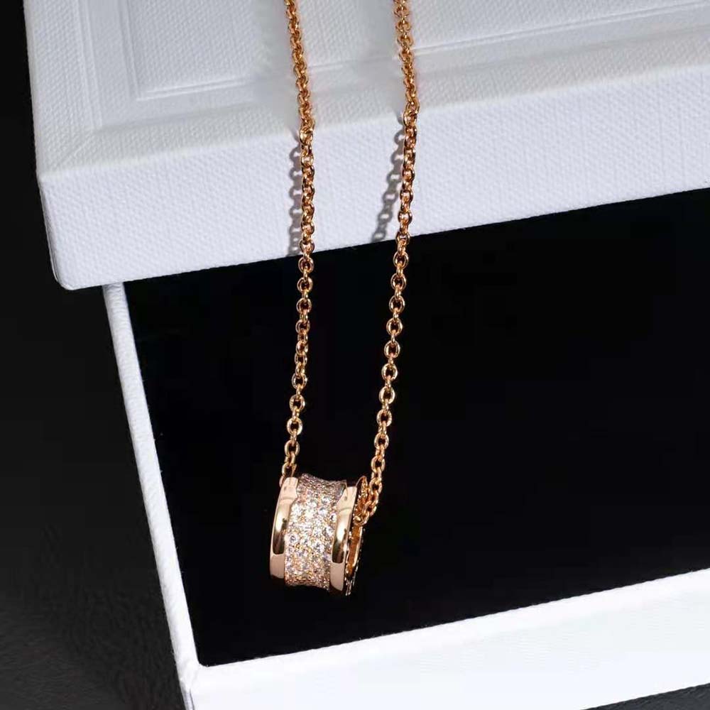 Bulgari B.zero1 Necklace with 18 kt Rose Gold Chain and 18 kt Rose Gold Pendant Set (7)
