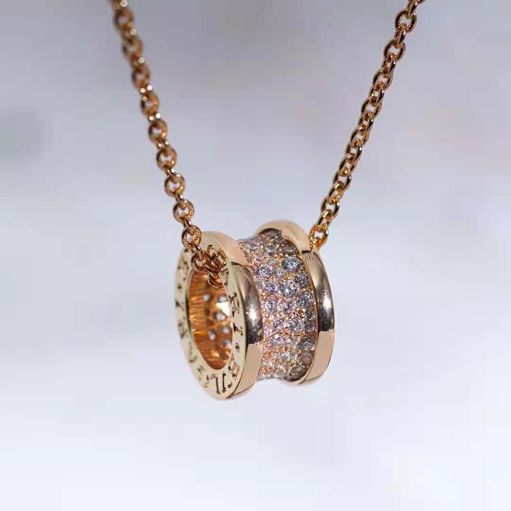 Bulgari B.zero1 Necklace with 18 kt Rose Gold Chain and 18 kt Rose Gold Pendant Set (8)