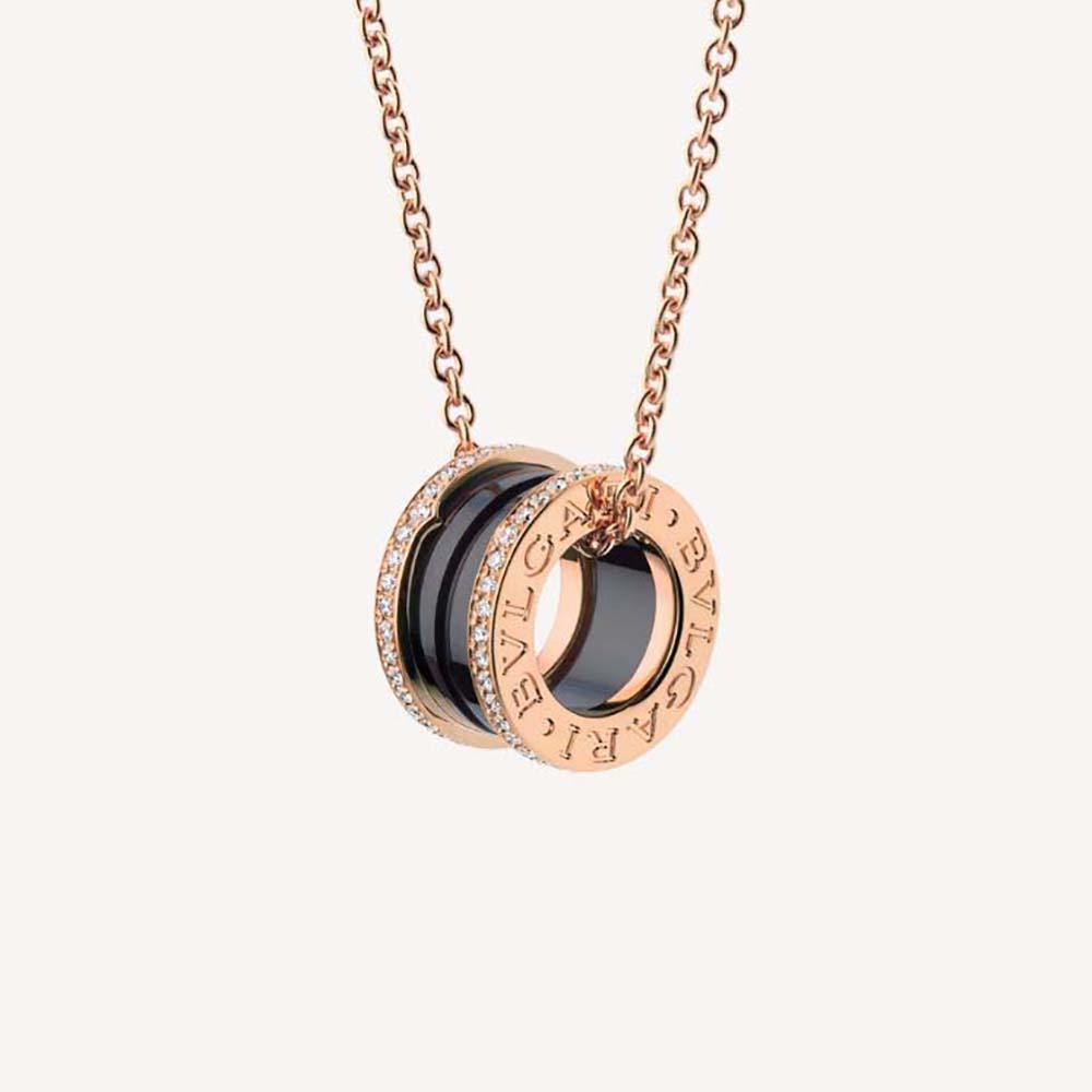 Bulgari B.zero1 Necklace with 18 kt Rose Gold Chain and Round Pendant (1)