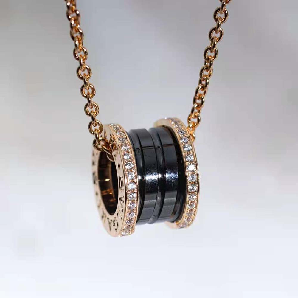 Bulgari B.zero1 Necklace with 18 kt Rose Gold Chain and Round Pendant (2)