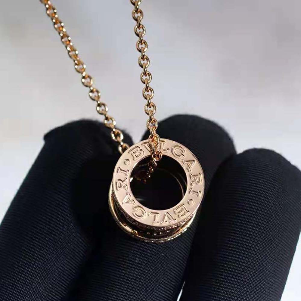 Bulgari B.zero1 Necklace with 18 kt Rose Gold Chain and Round Pendant (7)