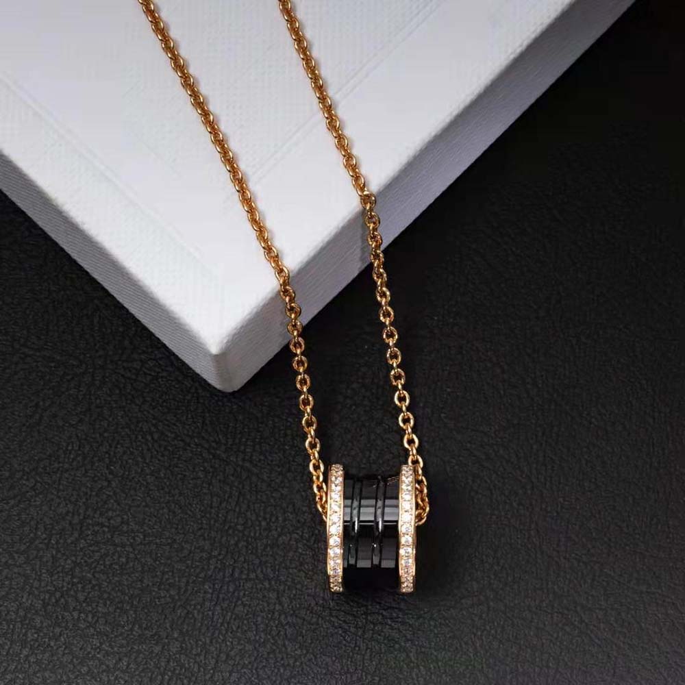 Bulgari B.zero1 Necklace with 18 kt Rose Gold Chain and Round Pendant (8)