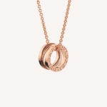 Bulgari B.zero1 Necklace with Small Round Pendant Both in 18kt Rose Gold
