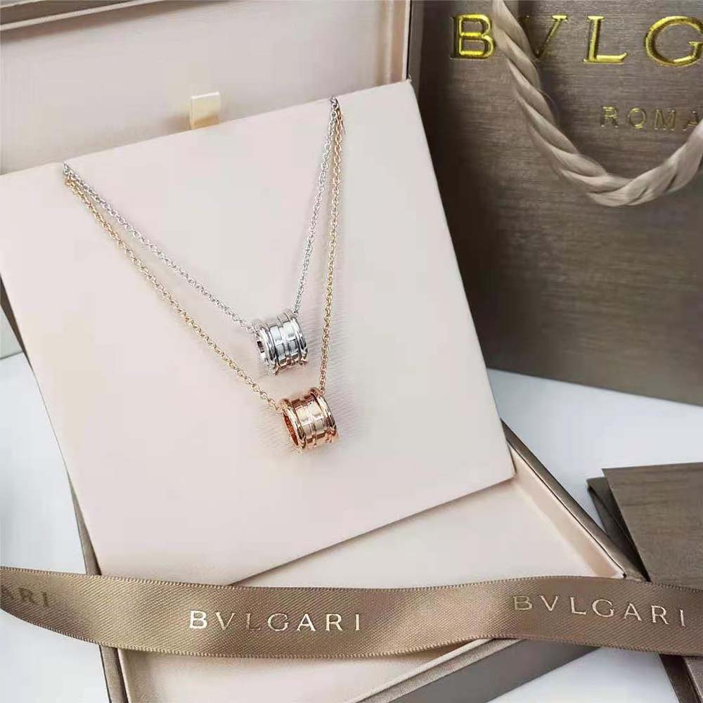 Bulgari B.zero1 Necklace with Small Round Pendant Both in 18kt Rose Gold (3)