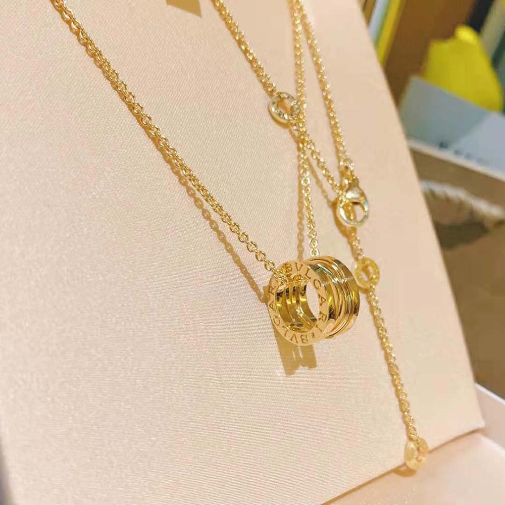 Bulgari B.zero1 Necklace with Small Round Pendant Both in 18kt Yellow Gold (8)