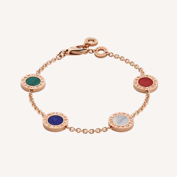 Bulgari BVLGARI BVLGARI 18 kt Rose Gold Chain Bracelet (1)