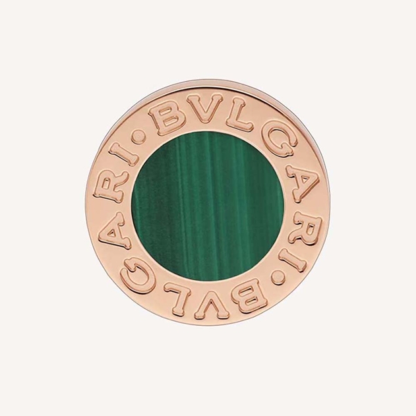 Bulgari BVLGARI BVLGARI 18 kt Rose Gold Single Stud Earring-Green (1)
