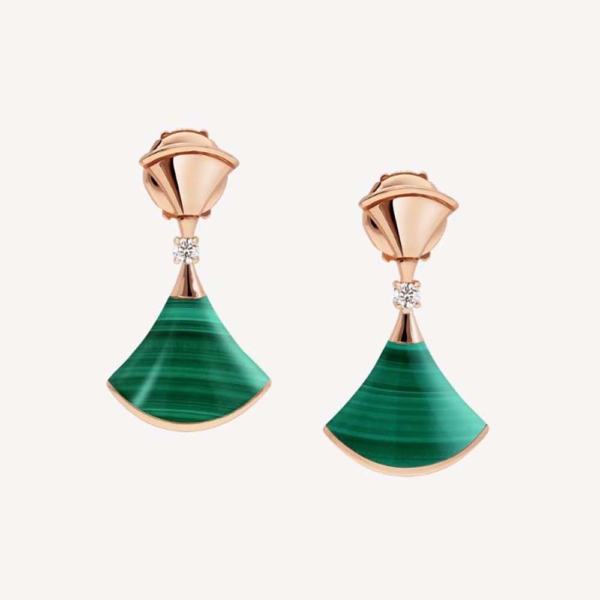 Bulgari DIVAS’ DREAM 18 kt Rose Gold Earring Set-Green (1)