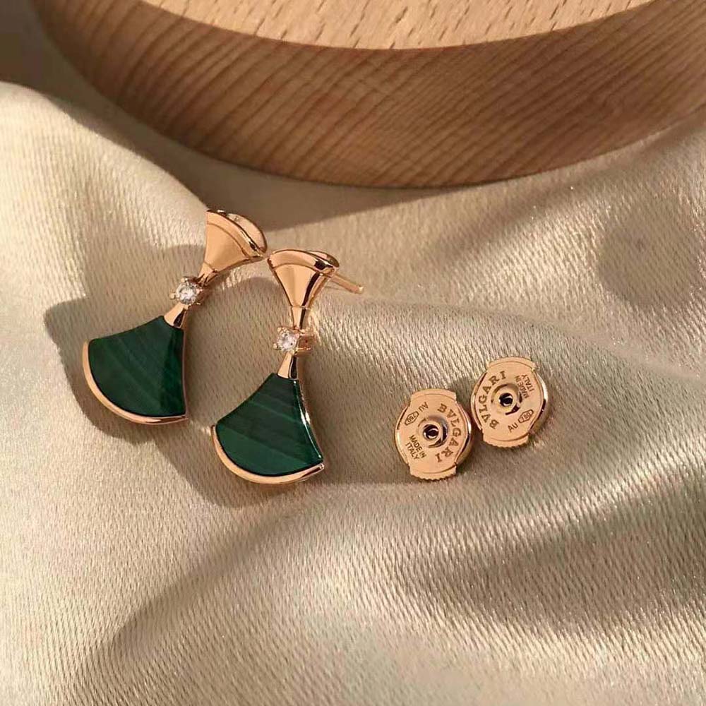 Bulgari DIVAS’ DREAM 18 kt Rose Gold Earring Set-Green (10)