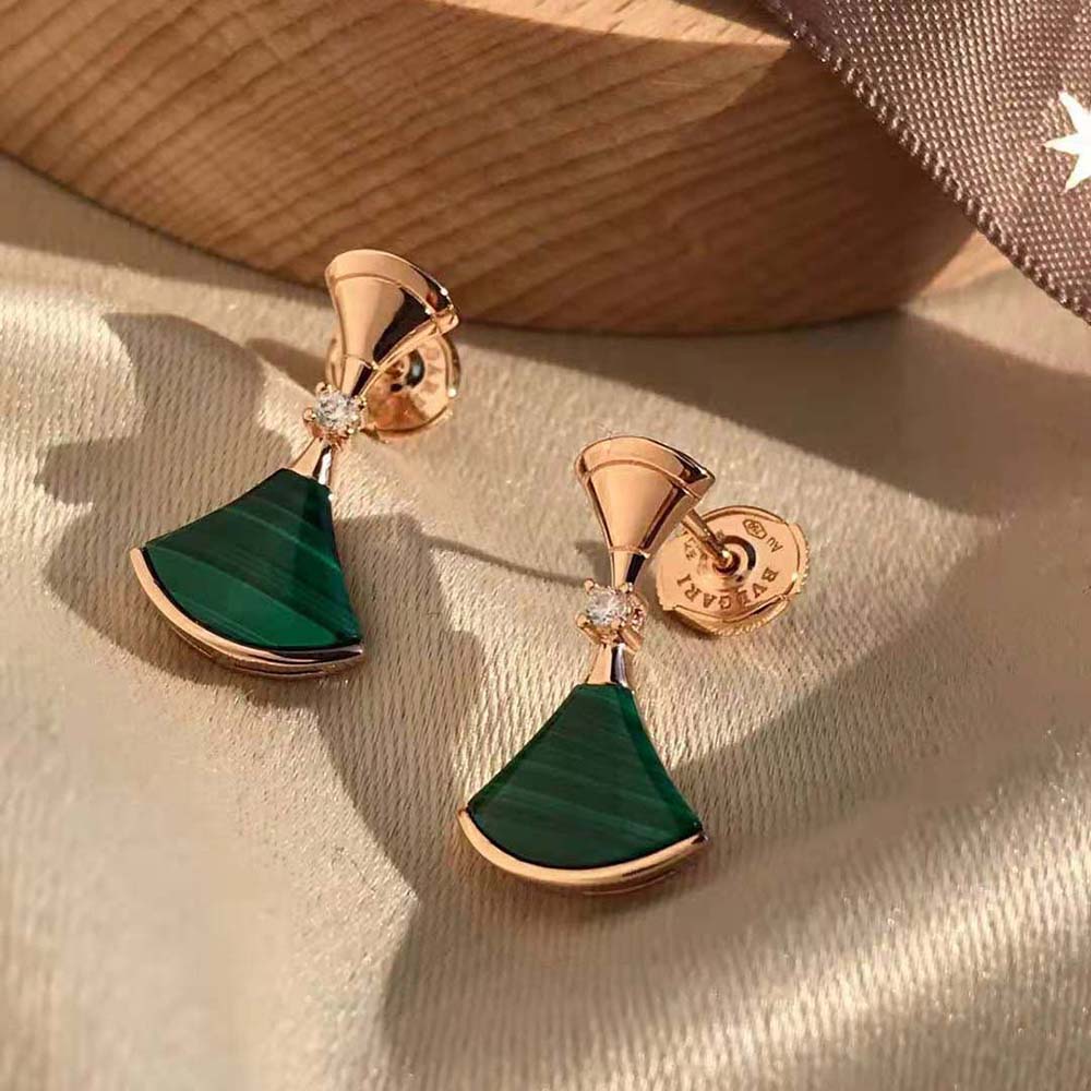 Bulgari DIVAS’ DREAM 18 kt Rose Gold Earring Set-Green (2)