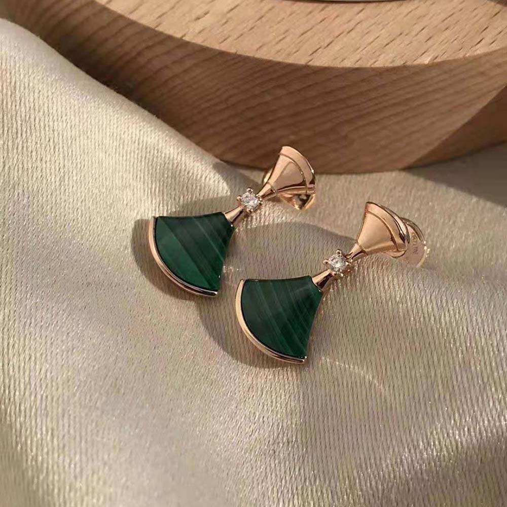 Bulgari DIVAS’ DREAM 18 kt Rose Gold Earring Set-Green (3)