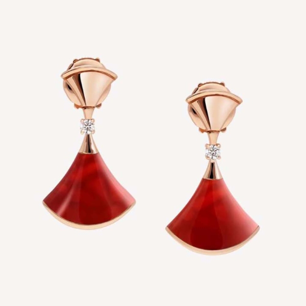 Bulgari DIVAS’ DREAM 18 kt Rose Gold Earrings Set-Red (1)