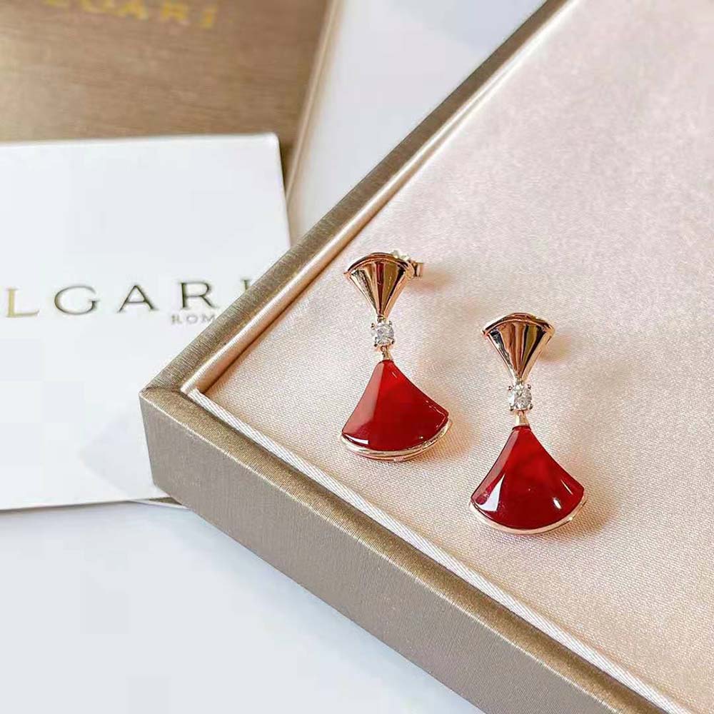 Bulgari DIVAS’ DREAM 18 kt Rose Gold Earrings Set-Red (3)