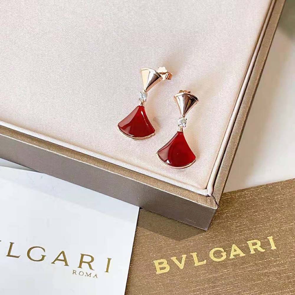 Bulgari DIVAS’ DREAM 18 kt Rose Gold Earrings Set-Red (4)