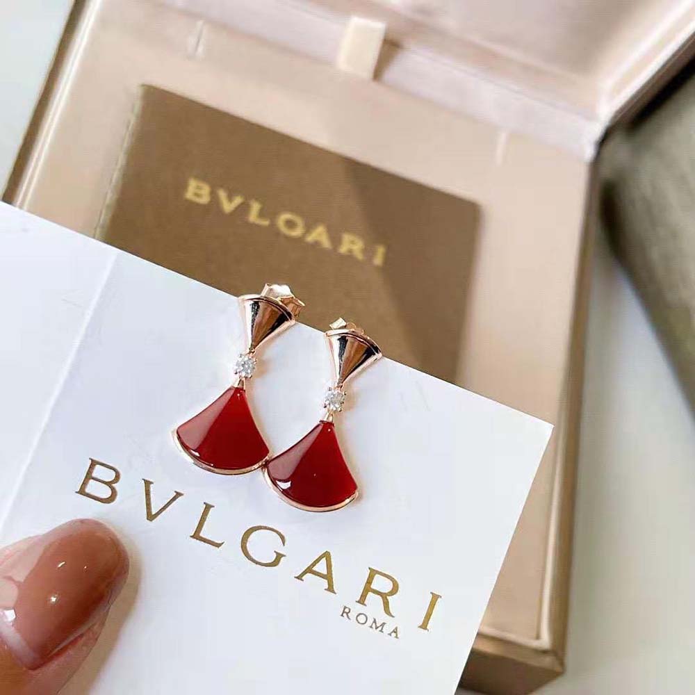 Bulgari DIVAS’ DREAM 18 kt Rose Gold Earrings Set-Red (6)