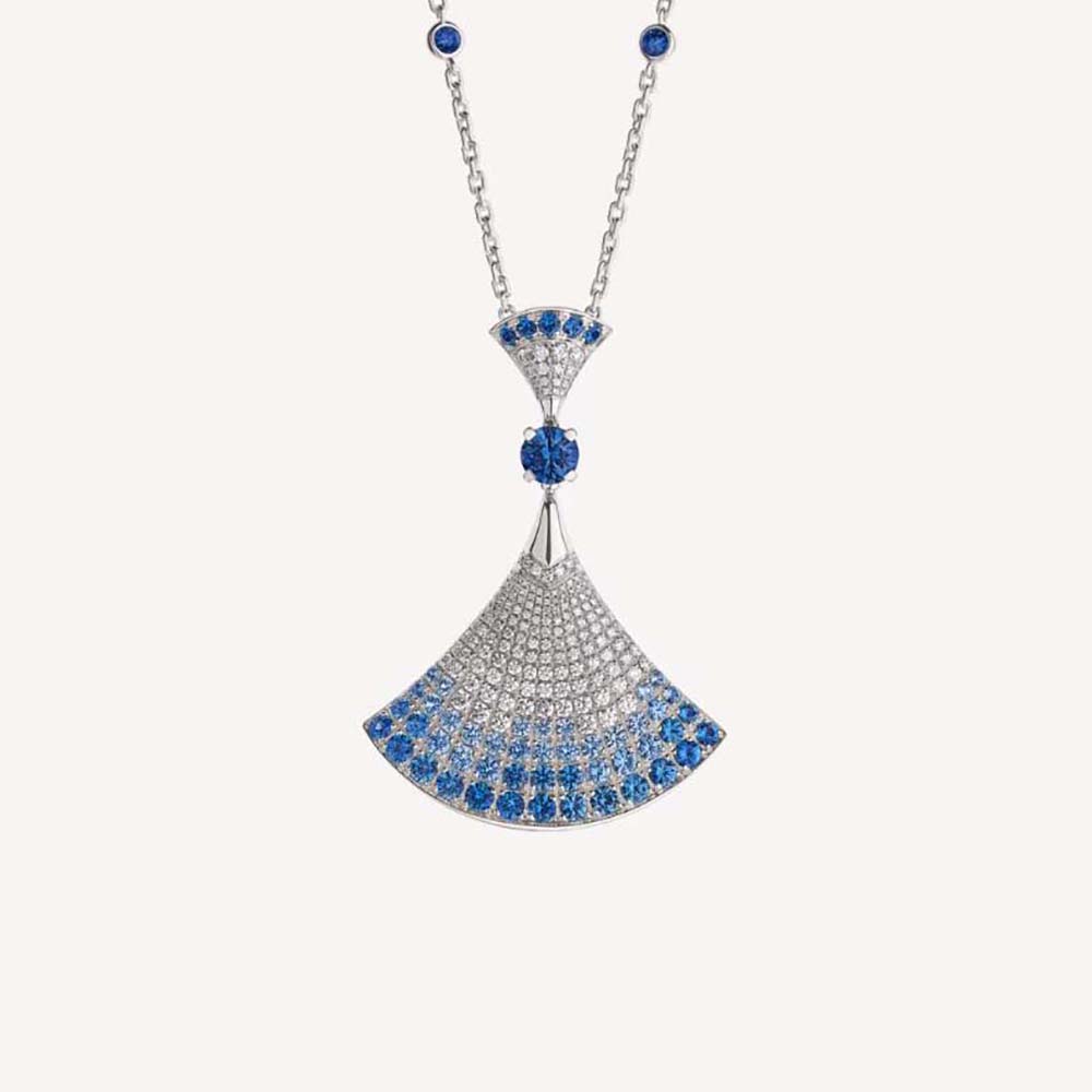 Bulgari DIVAS’ DREAM 18 kt White Gold Pendant Necklace Set-Blue (1)