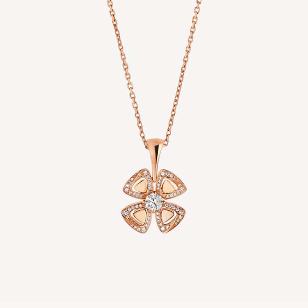 Bulgari Fiorever 18 kt Rose Gold Necklace Set (1)