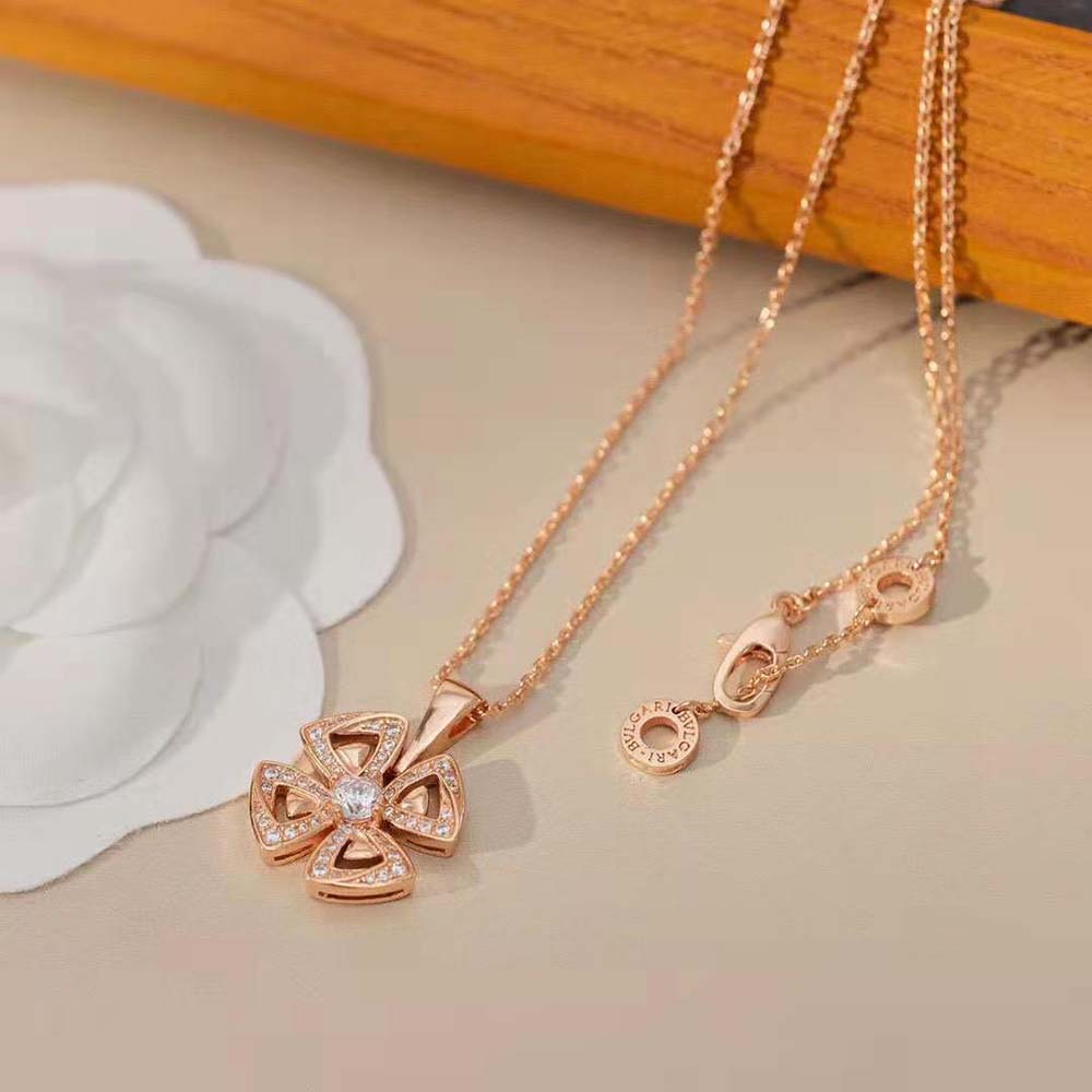 Bulgari Fiorever 18 kt Rose Gold Necklace Set (6)