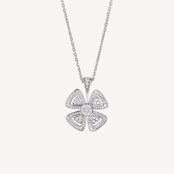 Bulgari Fiorever 18 kt White Gold Nnecklace Set (1)