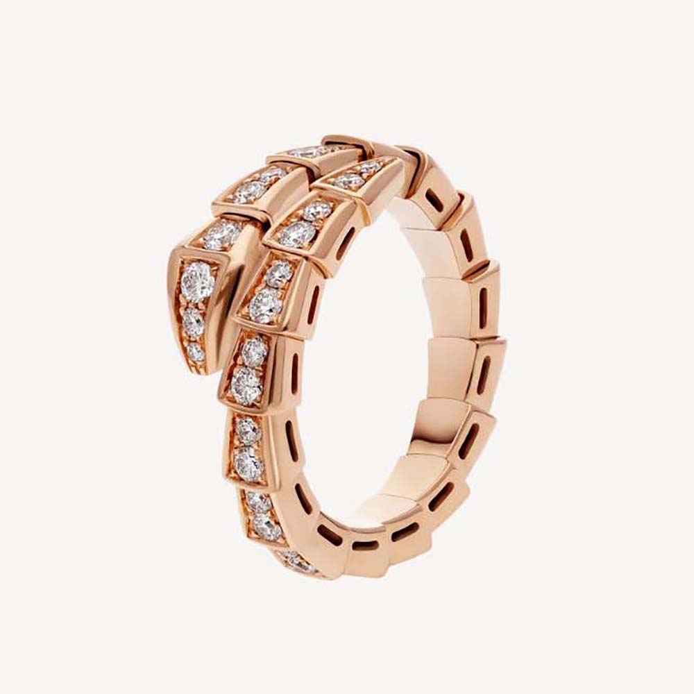 Bulgari Serpenti Viper 18 kt Rose Gold Ring Set