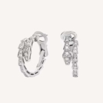 Bulgari Serpenti Viper 18 kt White Gold Earrings Set with Pavé Diamonds