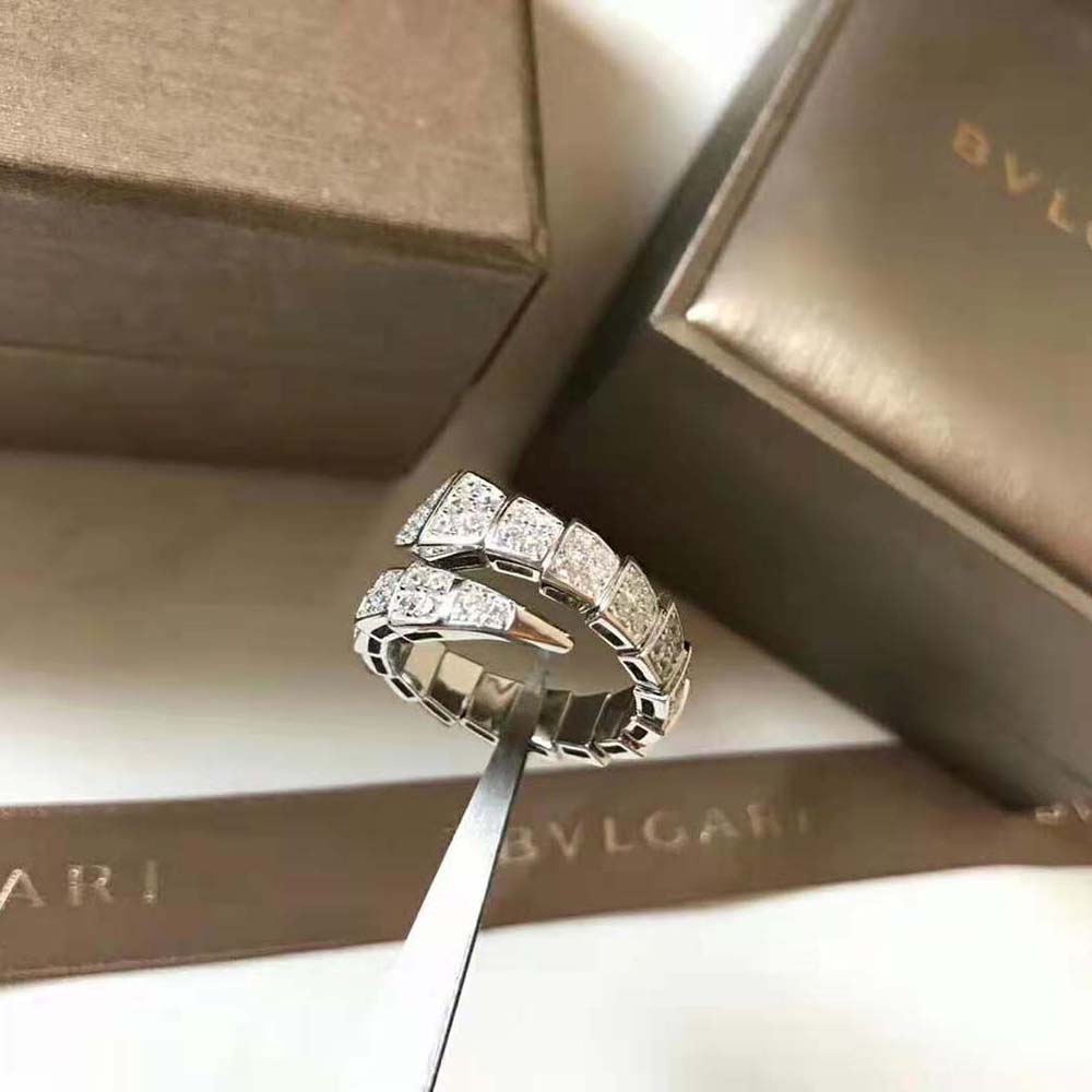 Bulgari Serpenti Viper One-coil Ring in 18 kt White Gold (5)