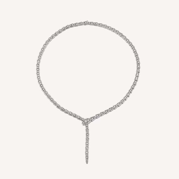 Bulgari Serpenti Viper Slim Necklace in 18 kt White Gold (1)