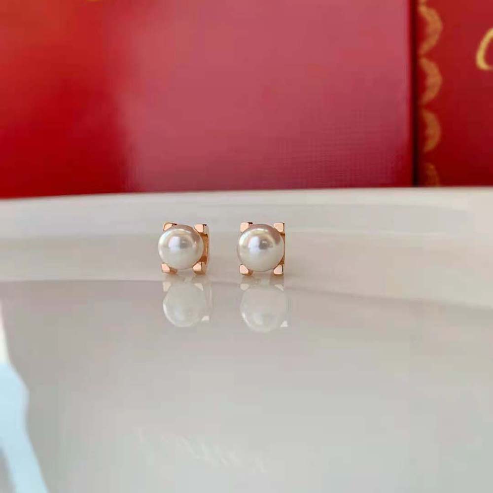 Cartier Women C De Cartier Earrings 18K Rose Gold (2)