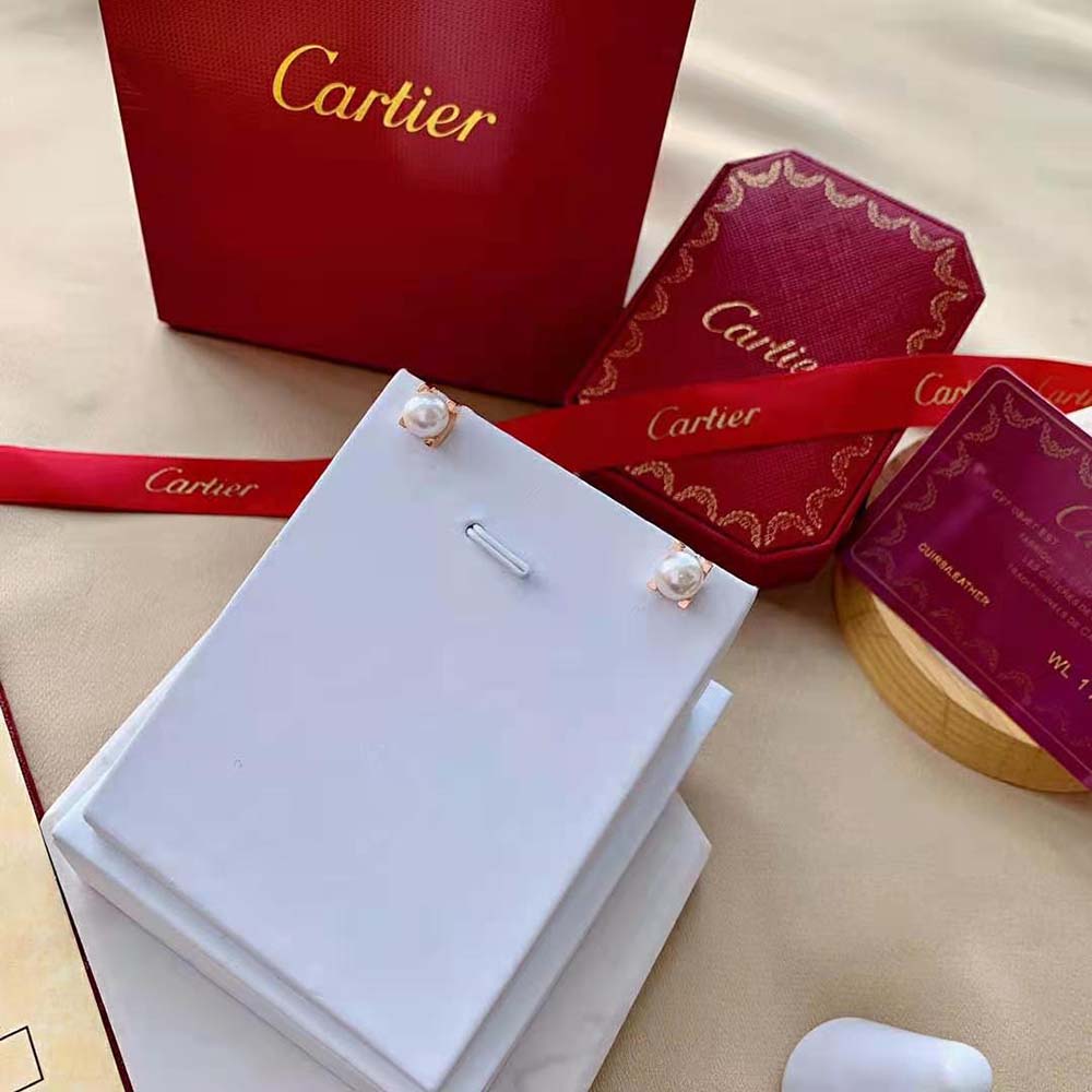 Cartier Women C De Cartier Earrings 18K Rose Gold (7)