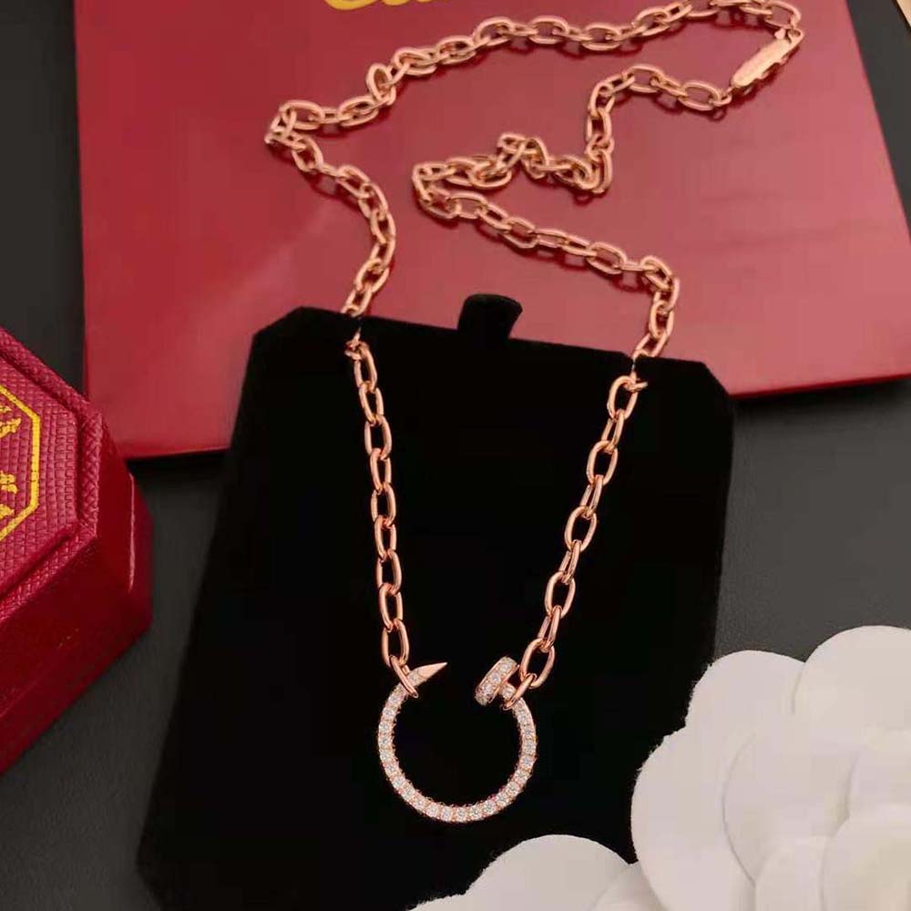 Cartier Women Juste un Clou Necklace 18K Rose Gold (8)