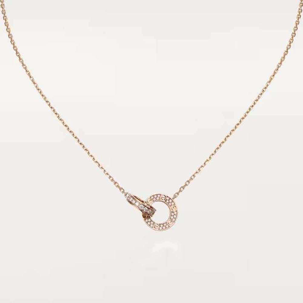 Cartier Women LOVE Necklace 18K Rose Gold
